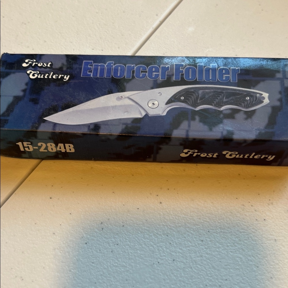 Enforcer Folder Knife - Black and Silver